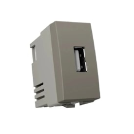 Módulo Tomada Carregador USB Margirius Sleek 2A Bivolt Argila - 22294