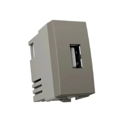 Módulo Tomada Carregador USB Margirius Sleek 2A Bivolt Argila - 22294