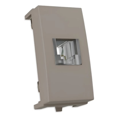 Módulo Tomada de Telefone Margirius Sleek RJ11 4 Fios Argila - 22262