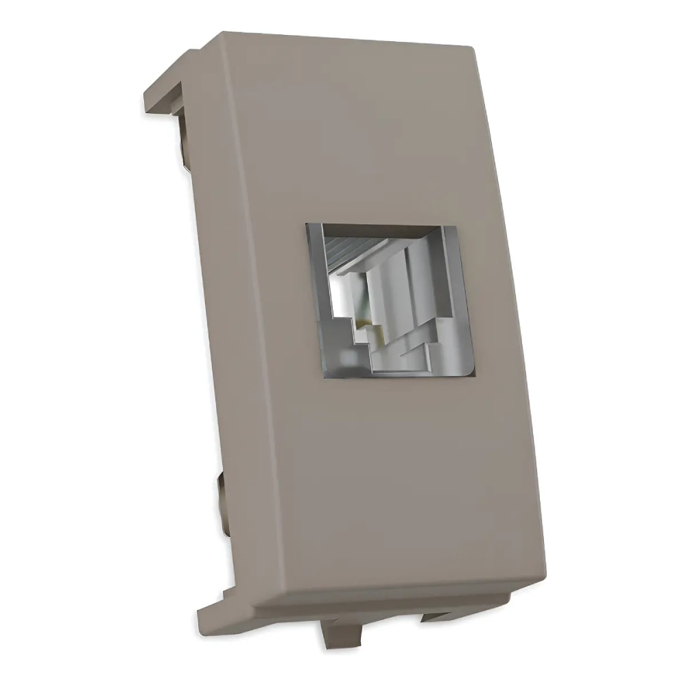 Módulo Tomada de Telefone Margirius Sleek RJ11 4 Fios Argila - 22262