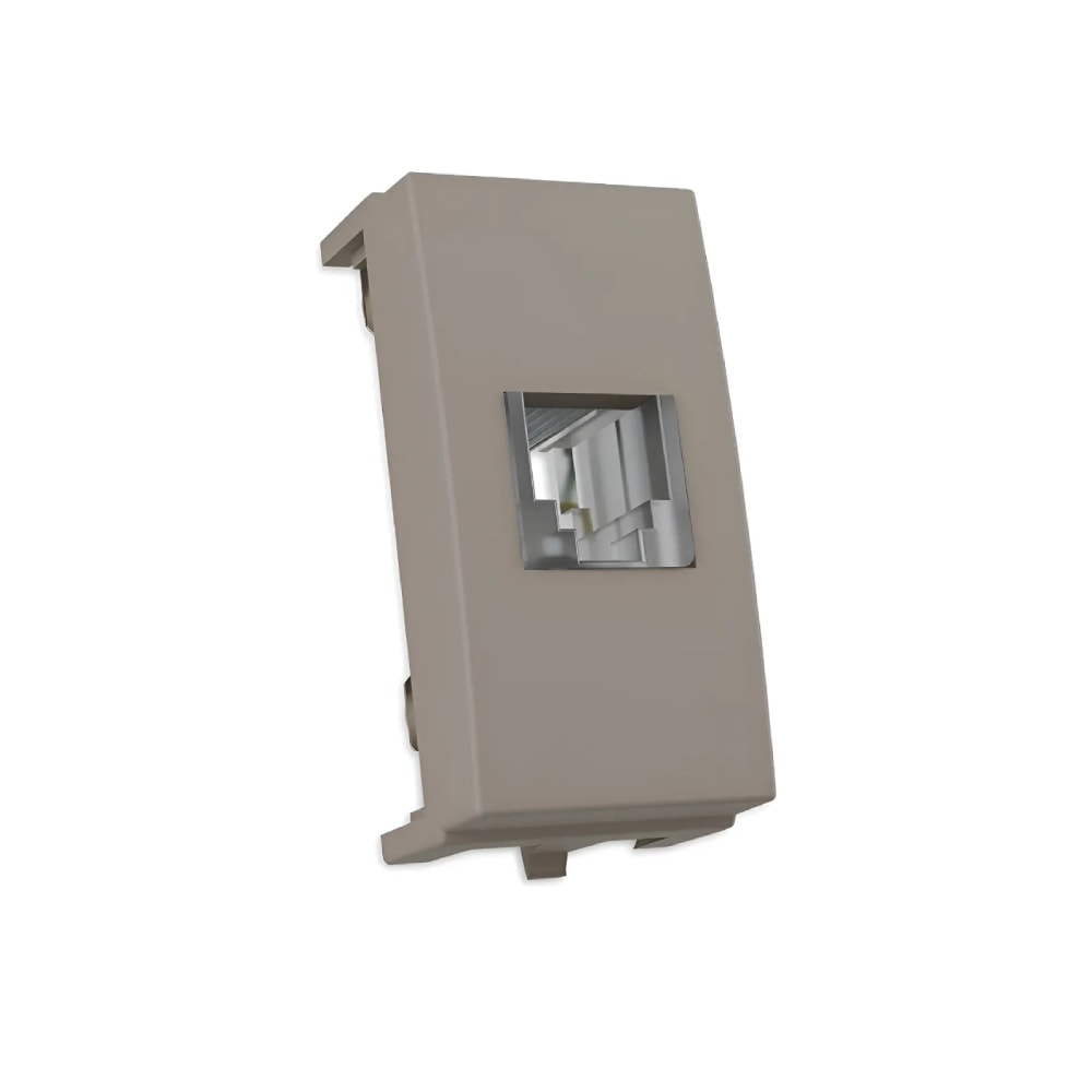 Módulo Tomada de Telefone Margirius Sleek RJ11 4 Fios Argila - 22262
