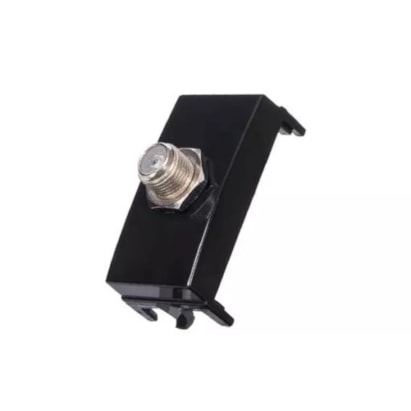 Módulo Tomada para Antena Margirius Clean Coaxial 75 Ohms Preto Ebony Acetinado - 17065