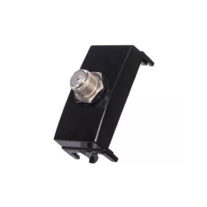 Módulo Tomada para Antena Margirius Sleek Coaxial 75 Ohms Preto Brilhante - 16540