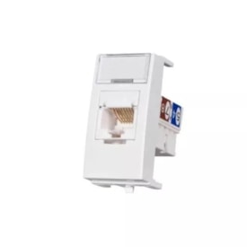 Módulo Tomada Rede Margirius Clean RJ45 CAT6 Branco Brilhante - 15760