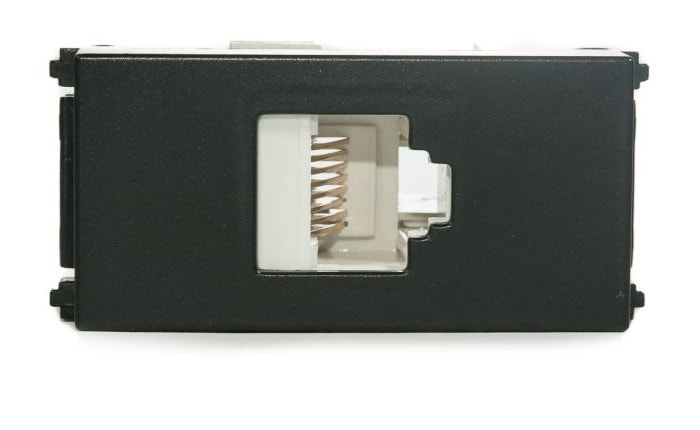 Módulo Tomada Rede Margirius Sleek RJ45 CAT5e Preto Brilhante - 16539