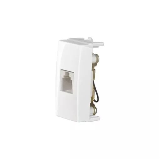 Módulo Tomada Telefone Margirius Sleek RJ11 4 Fios Branco Brilhante - 16046
