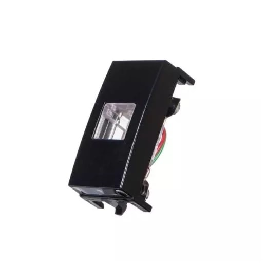 Módulo Tomada Telefone Margirius Sleek RJ11 4 Fios Preto Ebony Brilhante - 16538