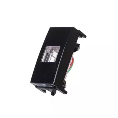 Módulo Tomada Telefone Margirius Sleek RJ11 4 Fios Preto Ebony Brilhante - 16538