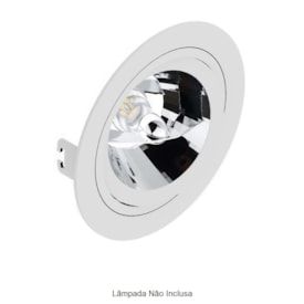 Moldura Spot de Embutir Save Energy AR111 Redonda Branca - SE-330.1065