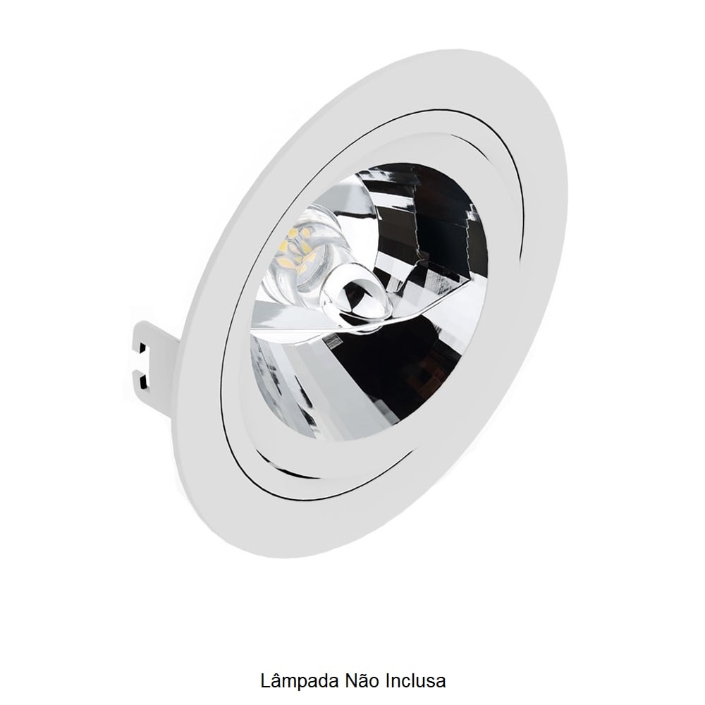 Moldura Spot de Embutir Save Energy AR111 Redonda Branca - SE-330.1065