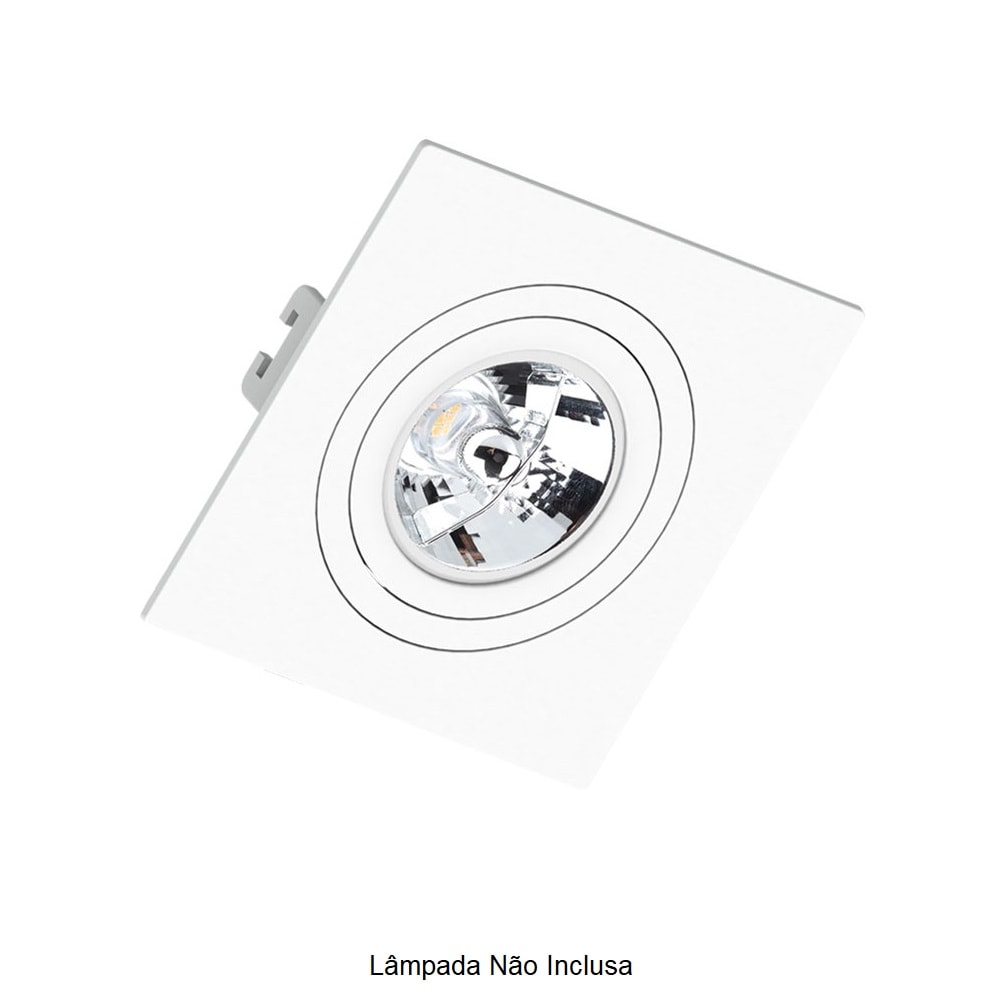 Moldura Spot de Embutir Save Energy AR70 Quadrada Branca - SE-330.1047