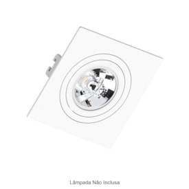 Moldura Spot de Embutir Save Energy AR70 Quadrada Branca - SE-330.1047