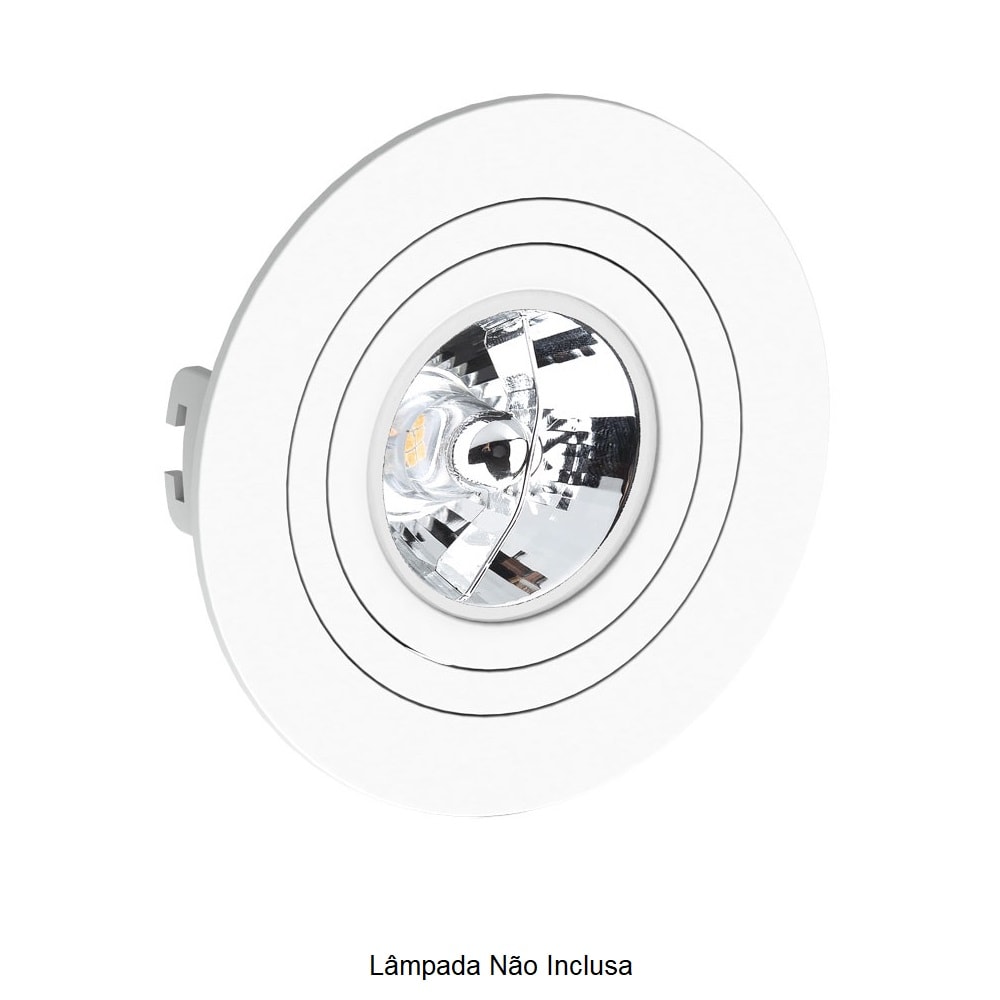 Moldura Spot de Embutir Save Energy AR70 Redonda Branca - SE-330.1049