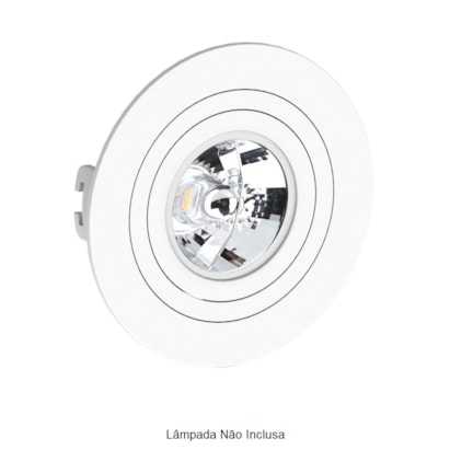 Moldura Spot de Embutir Save Energy AR70 Redonda Branca - SE-330.1049