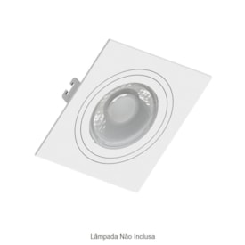 Moldura Spot de Embutir Save Energy PAR20 Quadrada Branca - SE-330.1039