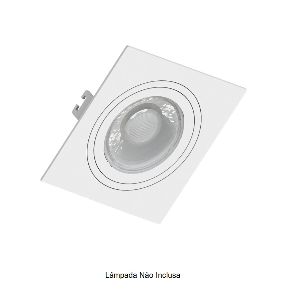 Moldura Spot de Embutir Save Energy PAR20 Quadrada Branca - SE-330.1039