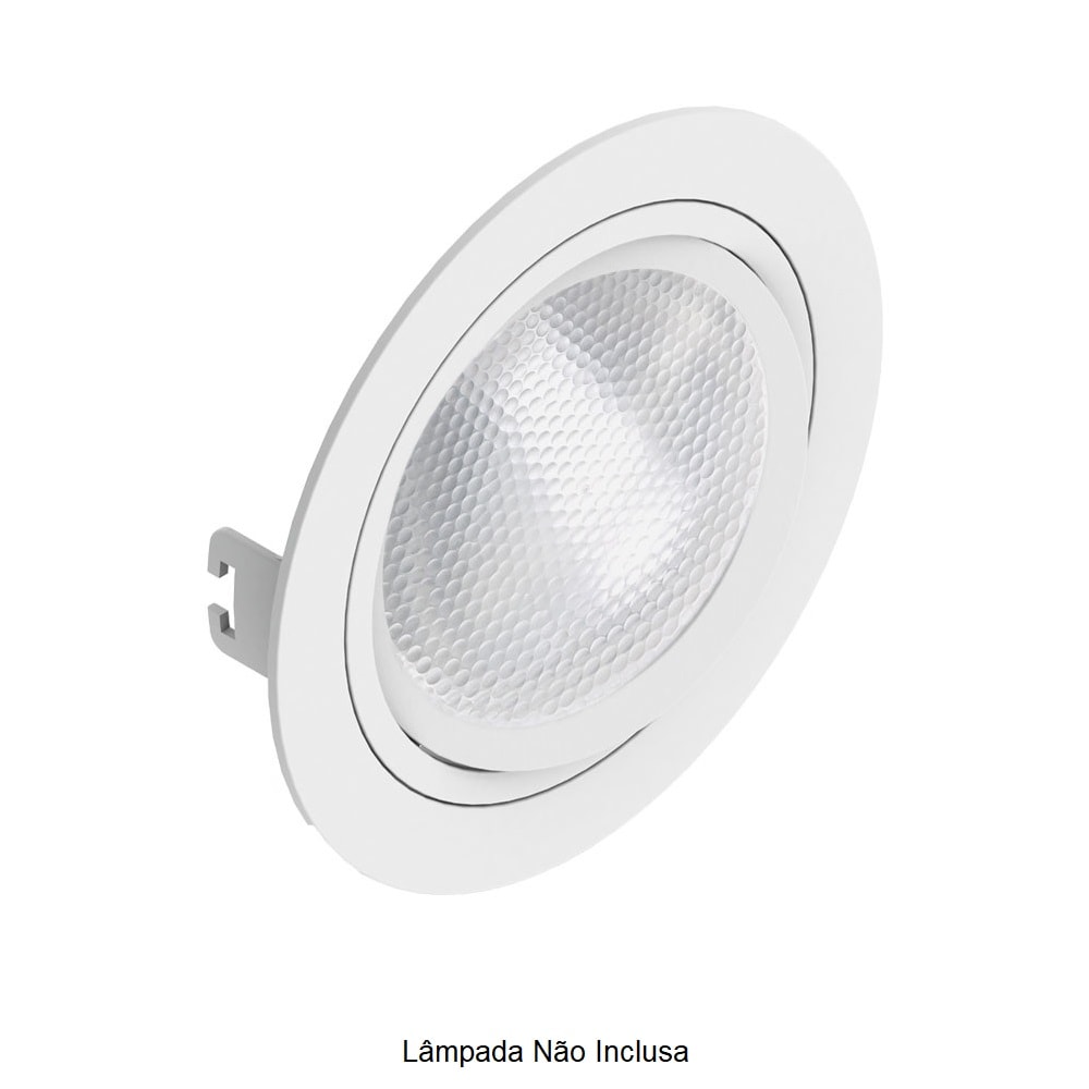 Moldura Spot de Embutir Save Energy PAR30 Redonda Branca - SE-330.1057