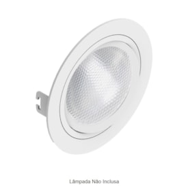 Moldura Spot de Embutir Save Energy PAR30 Redonda Branca - SE-330.1057