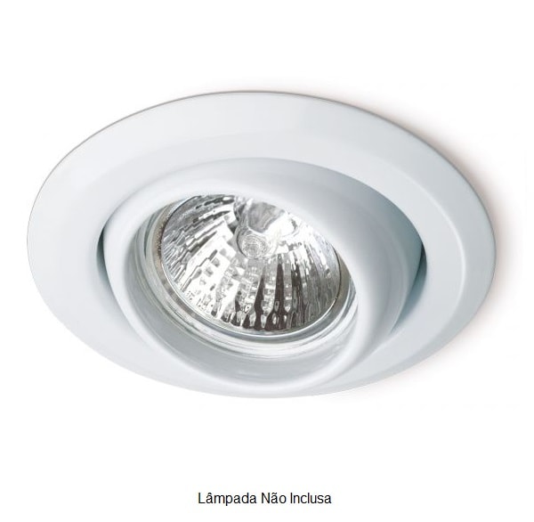 Moldura Spot de Embutir Startec Redonda Direcionável Bivolt Branca - 148020000