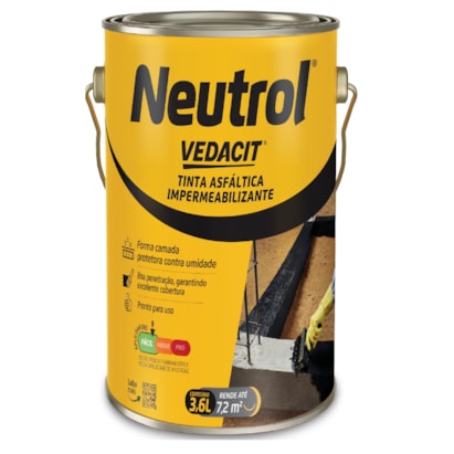 Neutrol Tinta Asfáltica Impermeabilizante Vedacit 3,6L - 121826