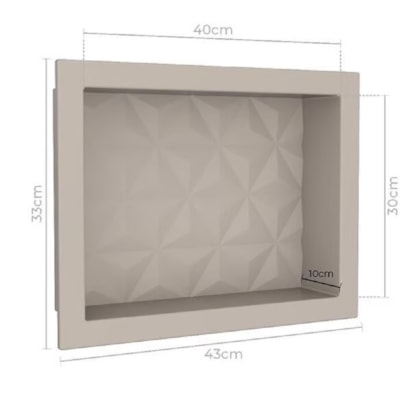 Nicho de Embutir em Mármore Sintético de 40x30cm Bege