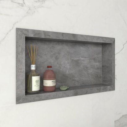 Nicho Diamante em Porcelanato Polido 60x30 Cinza - 100342