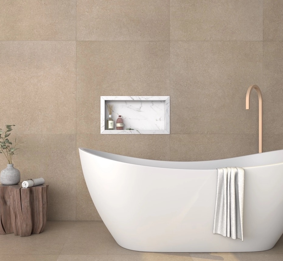 Nicho em Porcelanato Polido 60x30 Cozimax Diamante Branco - 100340