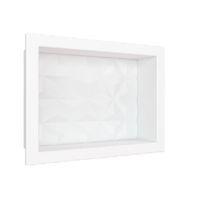 Nicho Multiuso Textura Branco 30X40 Cozimax - 89985