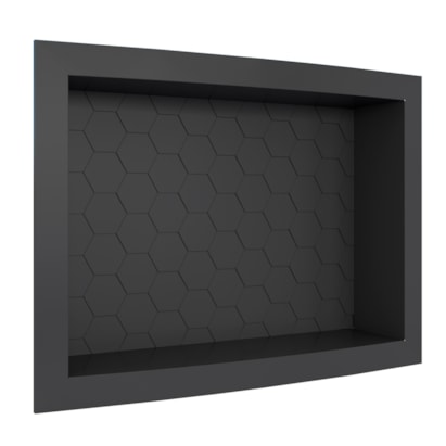 Nicho para Banheiro Cozimax Max Injetado 40x27cm Preto - 101529