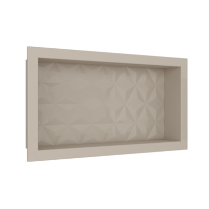 Nicho para Banheiro em Mármore Sintético Cozimax Texturizado 60 x 30cm Bege - 99951