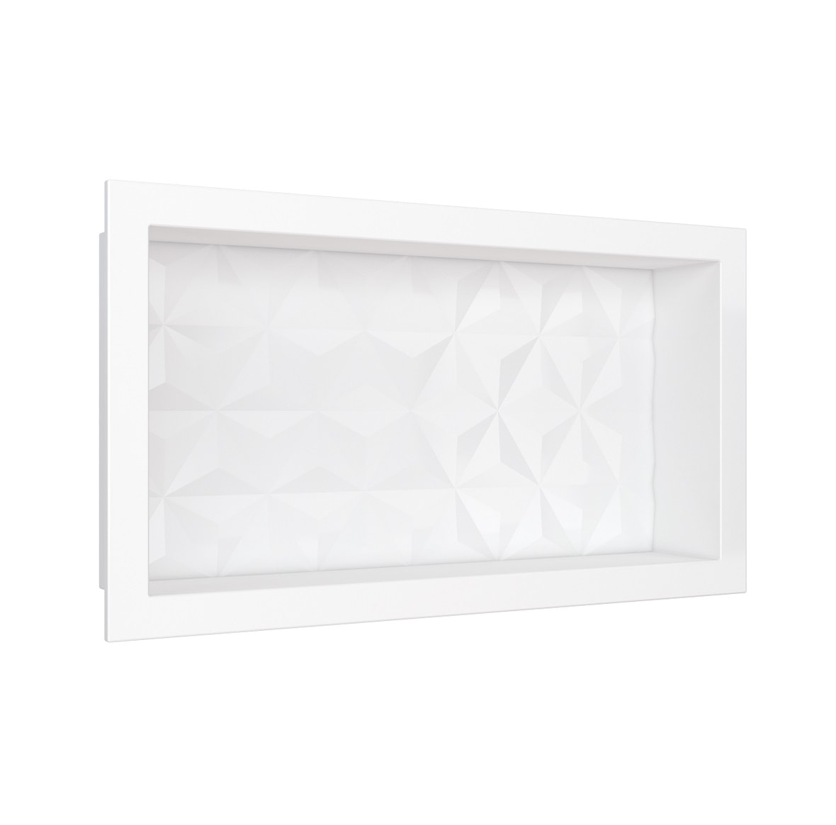Nicho para Banheiro em Mármore Sintético Cozimax Texturizado 60 x 30cm Branco - 89998