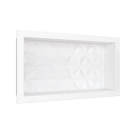 Nicho para Banheiro em Mármore Sintético Cozimax Texturizado 60 x 30cm Branco - 89998
