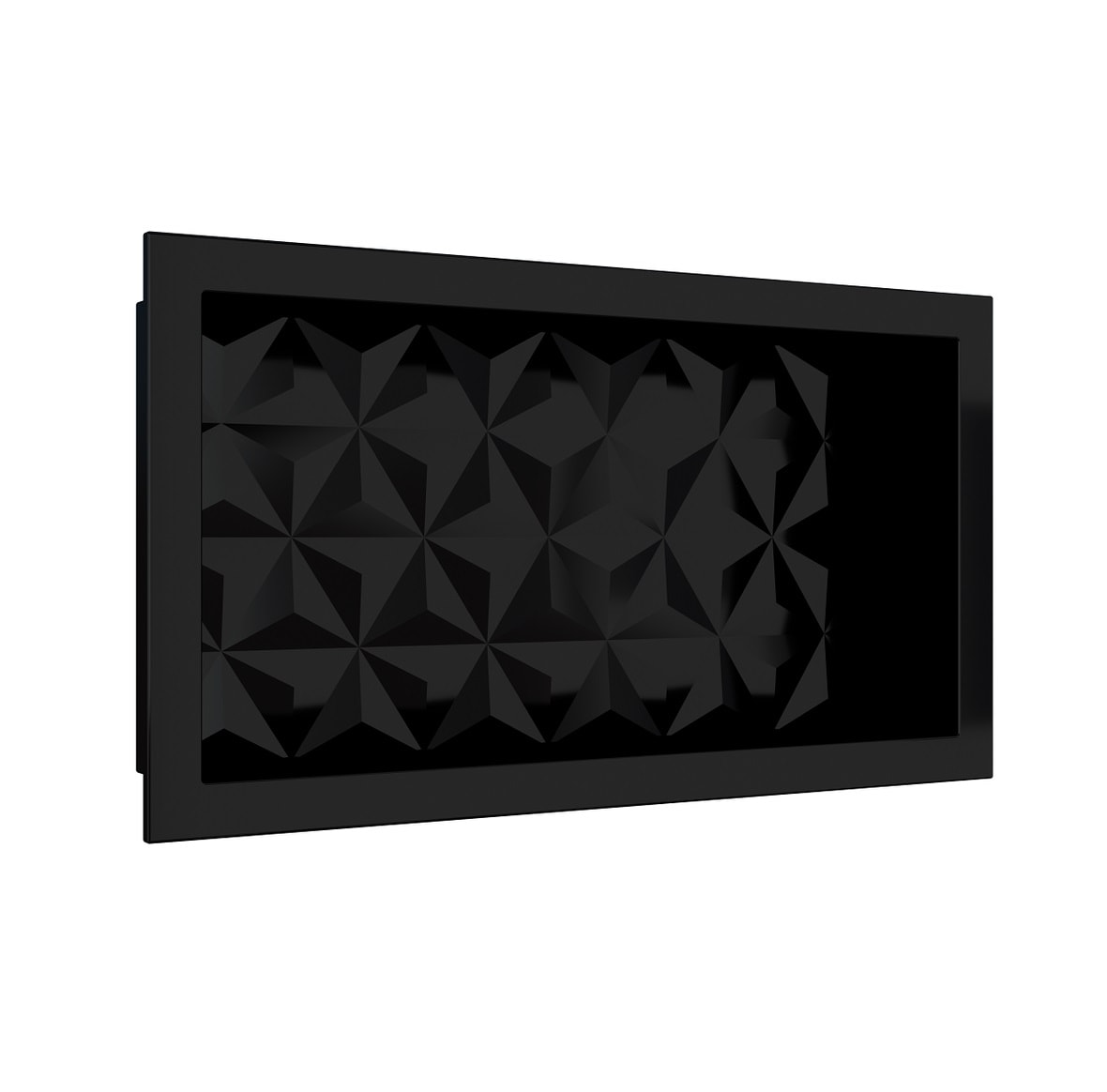 Nicho para Banheiro em Mármore Sintético Cozimax Texturizado 60 x 30cm Preto - 99949