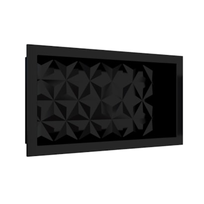 Nicho para Banheiro em Mármore Sintético Cozimax Texturizado 60 x 30cm Preto - 99949