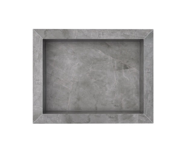 Nicho para Banheiro em Porcelanato Cozimax Diamante 40x30cm Cinza Polido - 100338