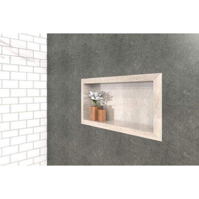 Nicho para Banheiro em Porcelanato Cozimax Diamante 60 x 30cm Bege - 100341