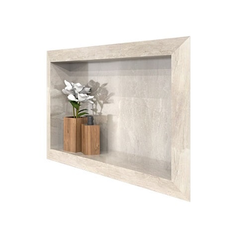 Nicho para Banheiro em Porcelanato Cozimax Diamante 60 x 30cm Bege - 100341