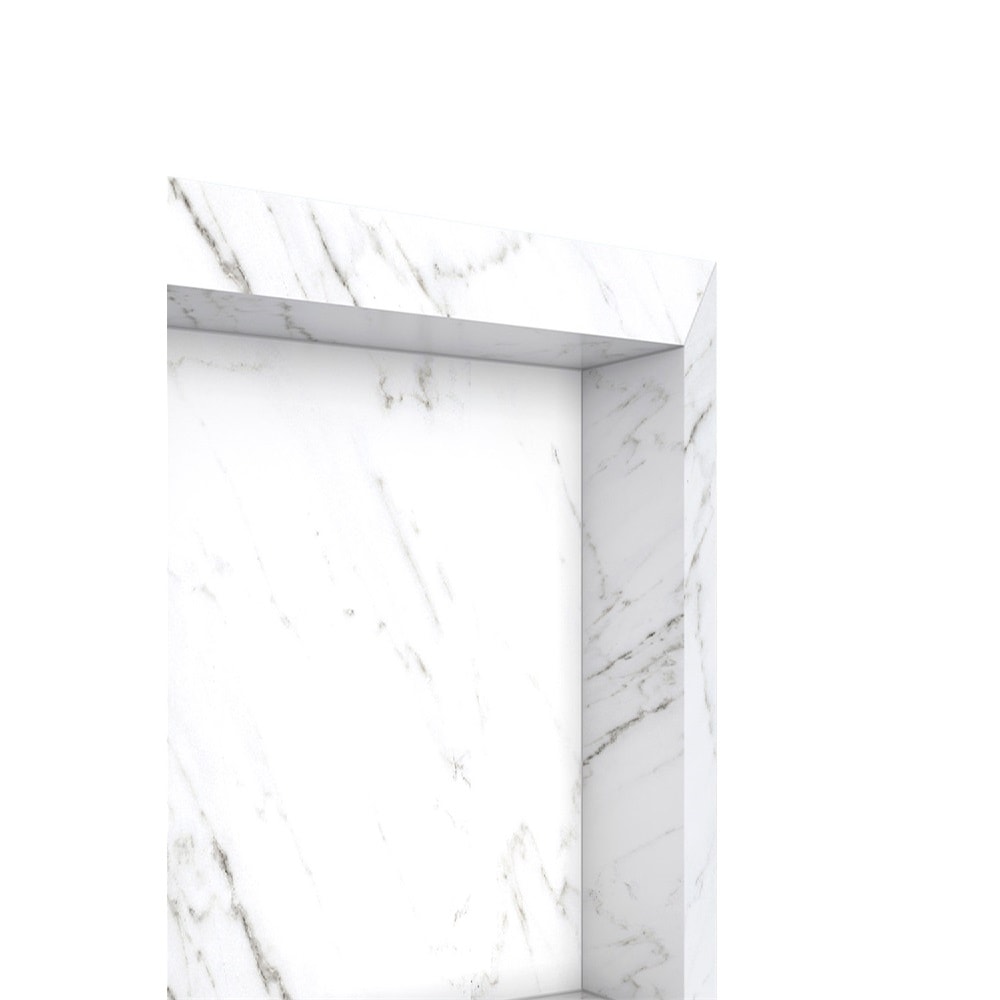 Nicho Texturizado em Mármore Sintético Cozimax 40x30 Branco - 100336