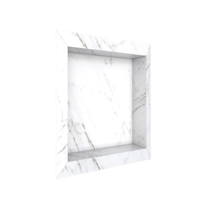 Nicho Texturizado em Mármore Sintético Cozimax 40x30 Branco - 100336