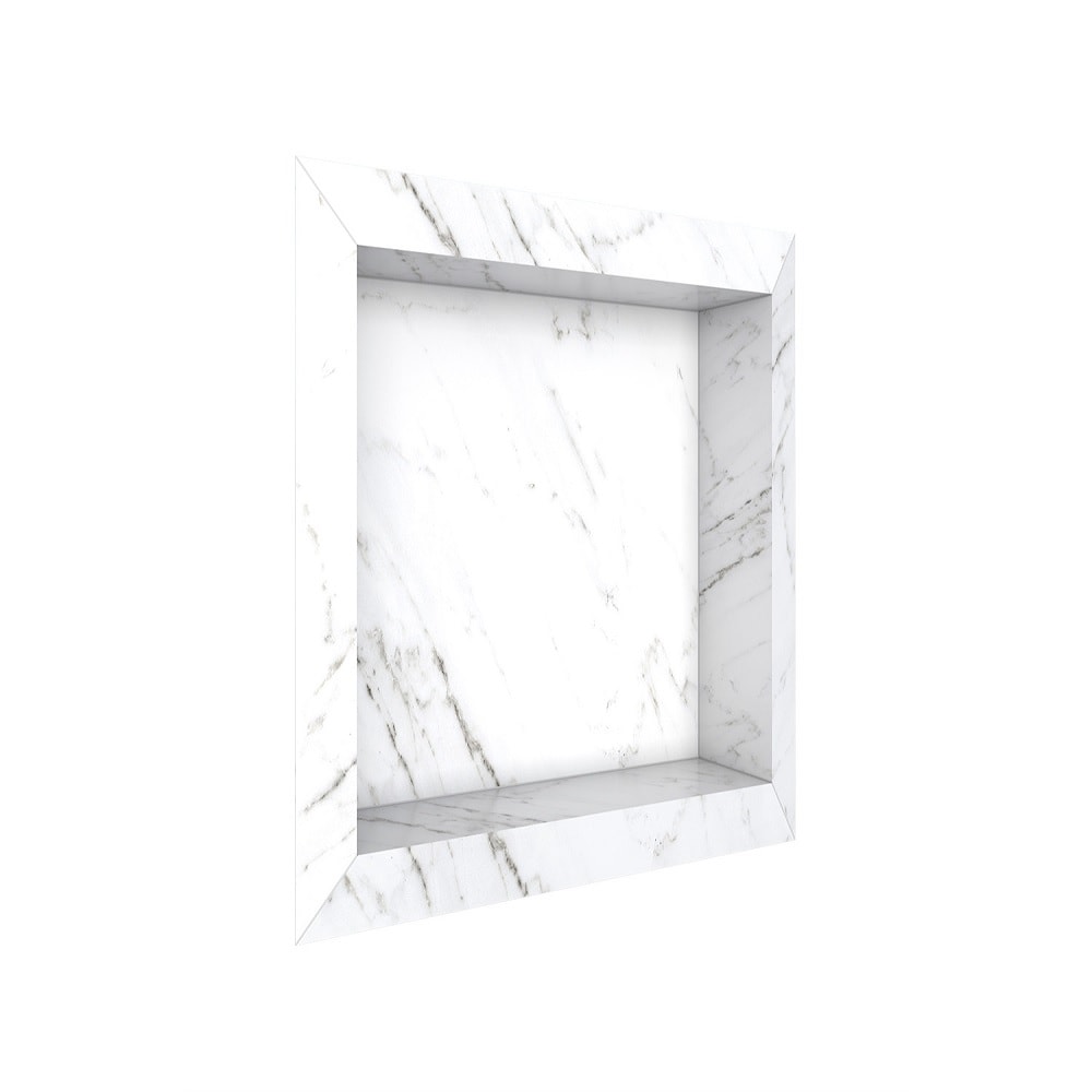 Nicho Texturizado em Mármore Sintético Cozimax 40x30 Branco - 100336