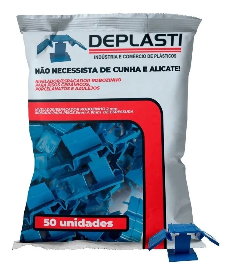 Nivelador Robozinho 1,0mm Deplasti 50 Peças