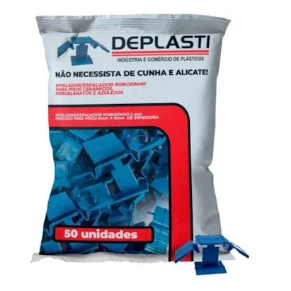 Nivelador Robozinho 1,0mm Deplasti 50 Peças