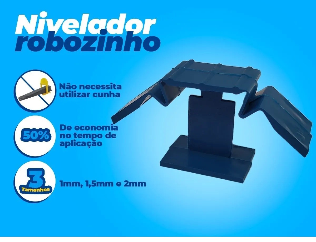 Nivelador Robozinho 1,0mm Deplasti 50 Peças