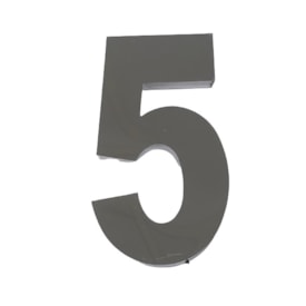 Número de Casa Cinco Rosin 20cm Inox Cromado - IN05