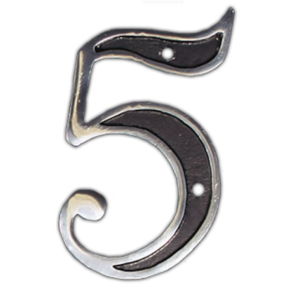 Número de Casa Colonial Cinco Alumínio Costa Navarro - 111