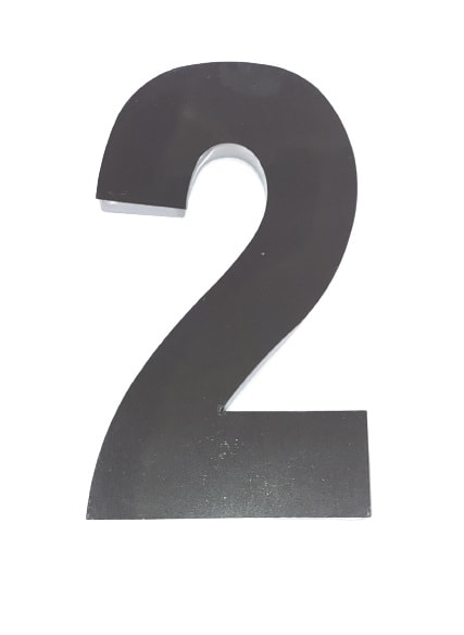 Número de Casa Dois Rosin 20cm Inox Cromado - IN02
