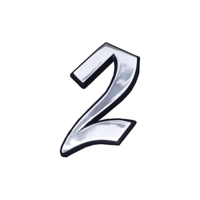 Número de Casa Elegance Médio Dois Alumínio Costa Navarro - 294