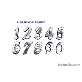 Número de Casa Elegance Médio Três Alumínio Costa Navarro - 295