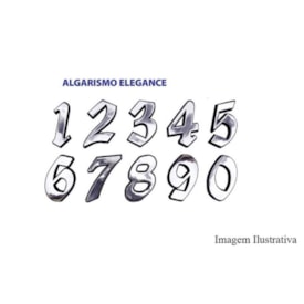 Número de Casa Elegance Médio Um Alumínio Costa Navarro - 293