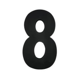 Número de Casa Oito Rosin 20cm Inox Preto - INP08